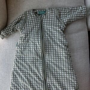 Green Gingham Kids Pajamas Sleep Sack